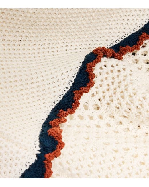 Escvdo Natural Crochet Mural Maxi Skirt