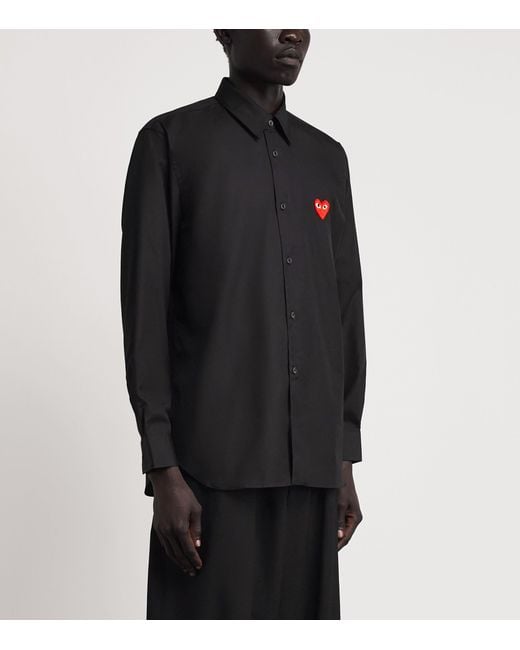 COMME DES GARÇONS PLAY Black Long-Sleeve Heart Shirt for men
