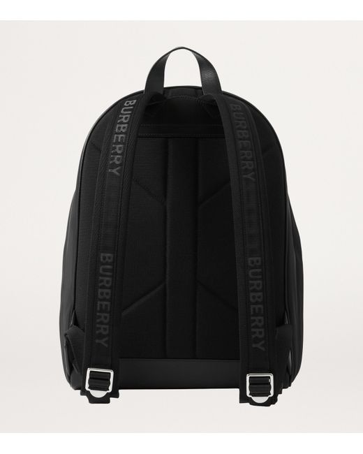 Burberry Black Nylon Logo Backpack for men