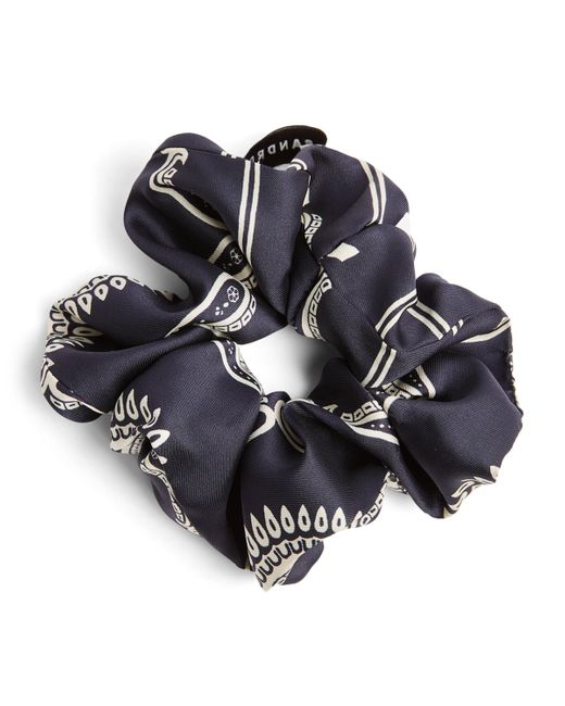 Sandro Black Scarf Print Scrunchie