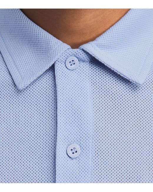 Sunspel Blue Supima Cotton Riviera Polo Shirt for men