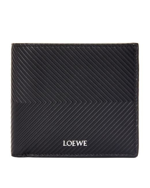 Loewe Black Textured Leather Bifold Wallet for men