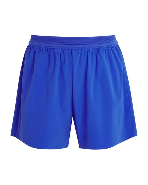 On Shoes Blue 5" Performance Shorts for men