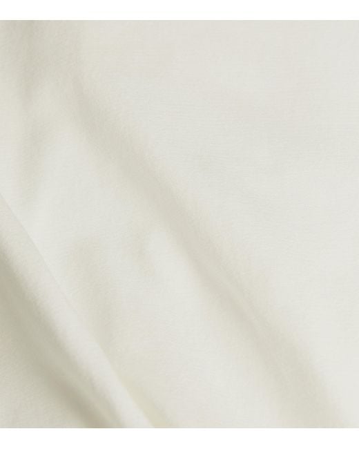 Falke White Cropped-Sleeve V-Neck Bodysuit
