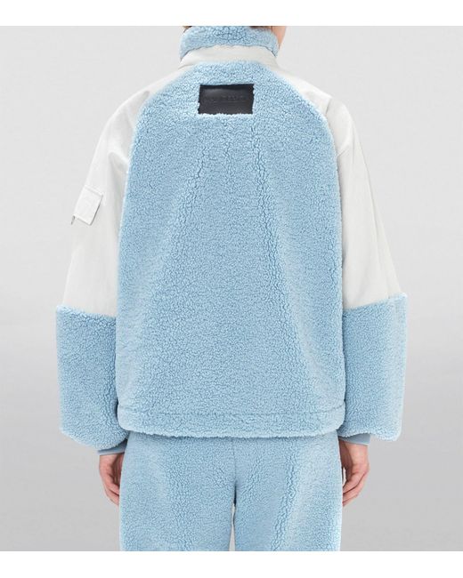 J.W. Anderson Blue Fleece Oversized Zip-up Sweatshirt for men