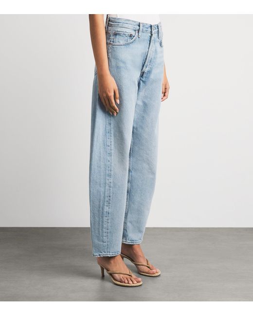 Agolde Blue Luna Pierced Tapered Jeans