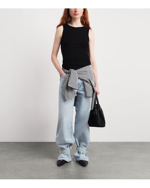 Agolde Blue Cinched-Hem Jeans