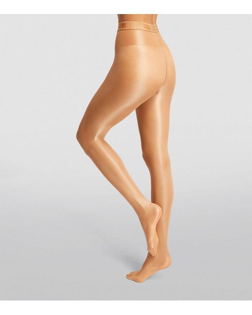 Wolford White Synergy 40 Leg Support Tights