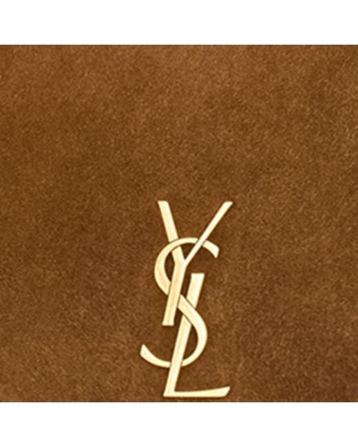 Saint Laurent Brown Extra Large Cassandre Envelope Chain Wallet
