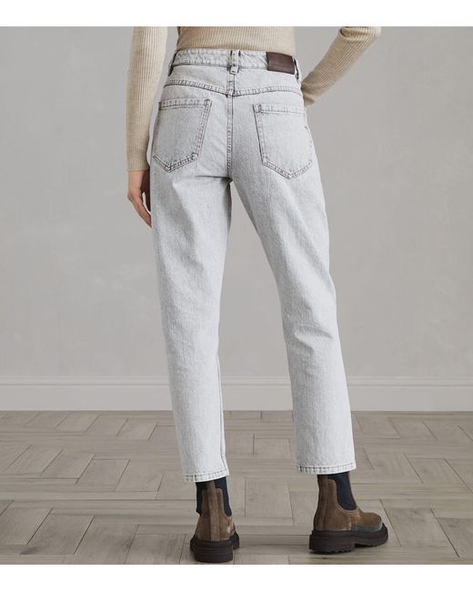 Brunello Cucinelli Gray Straight Bartack Jeans