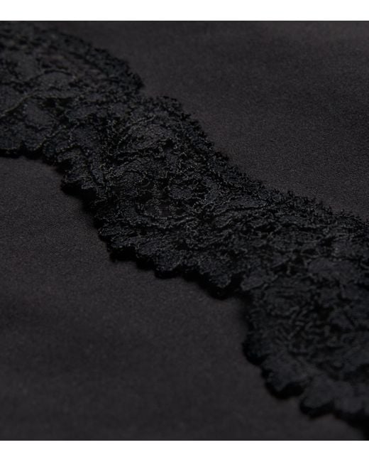 Skims Black Fits Everybody Lace-Trim Bodysuit