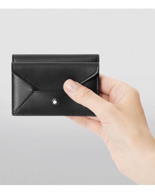 Montblanc Black Leather Meisterstück Selection Soft Card Holder for men