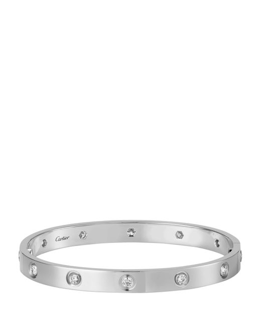 Cartier White Love Classic 10-Diamond Bracelet