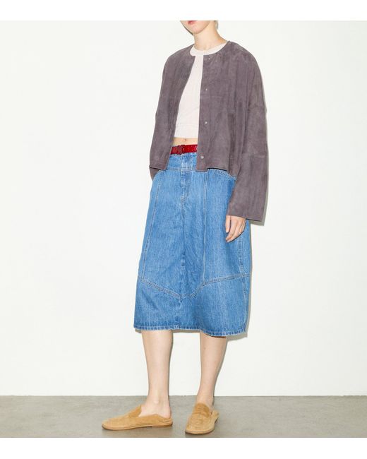 MAX&Co. Brown Suede Loose-Fit Jacket
