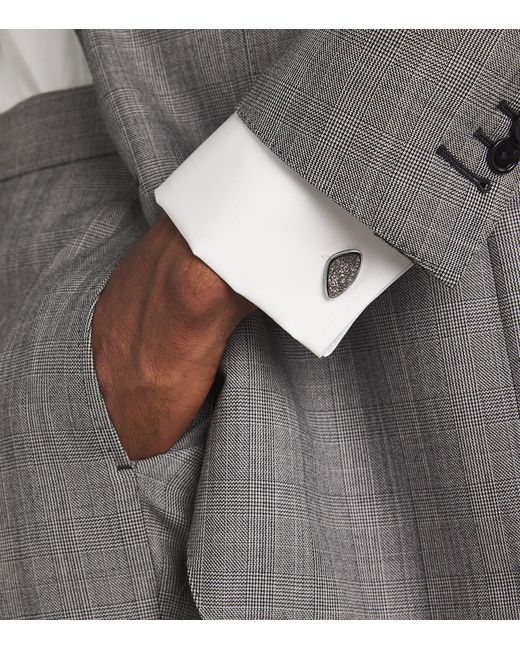 Tateossian Metallic Sterling And Drusy Cufflinks for men
