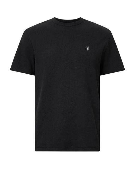 AllSaints Black Organic Cotton Ellis T-Shirt for men