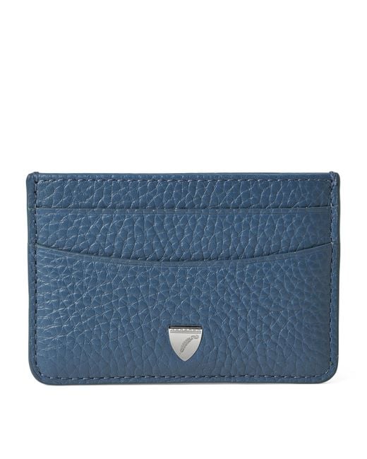 Aspinal of London Women's Blue Leather Slim Card Holder