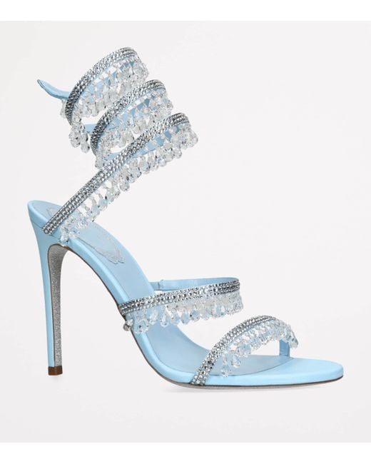 Rene Caovilla Blue Chandelier Heeled Sandals 105