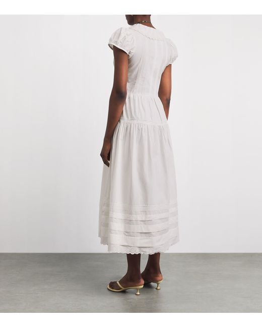 Doen White Organic Cotton Eliette Maxi Dress
