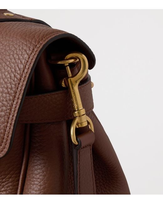 Mulberry Brown Oversized Grained Leather Alexa Satchel