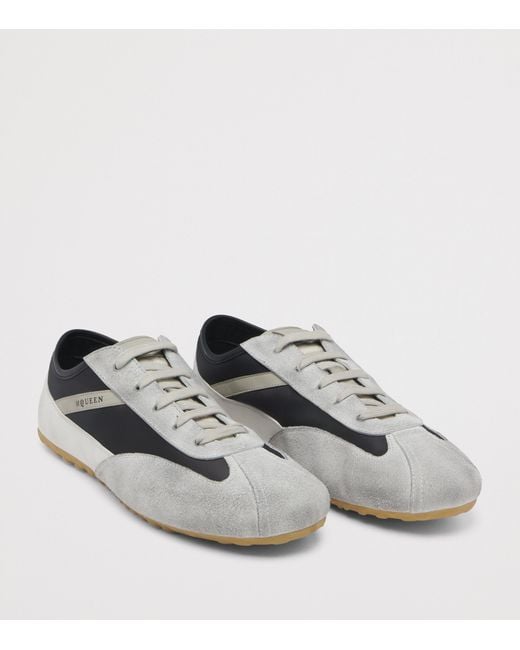 McQueen White Suede Boxe Sneakers for men