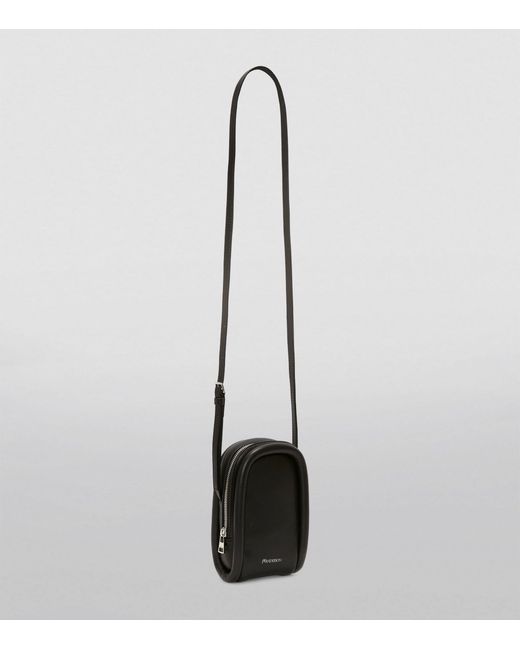J.W. Anderson Black Leather Bumper Phone Pouch