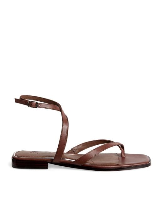 PAIGE Brown Leather Reese Sandals