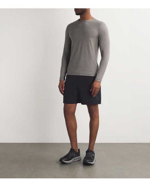 vuori Gray Strato Tech Long-Sleeve T-Shirt for men