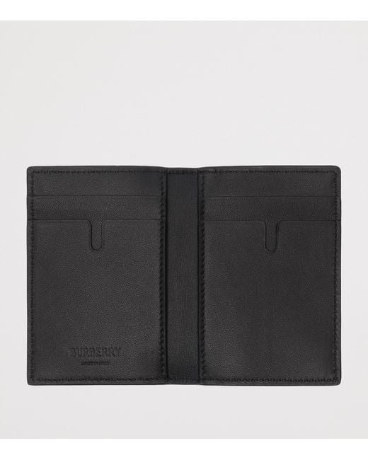 Burberry Blue City Check Folding Card Holder for men