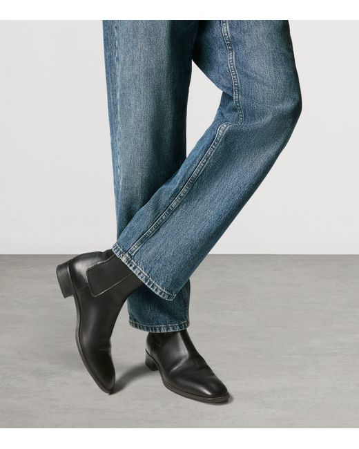 Christian Louboutin Black Samson Leather Chelsea Boots for men