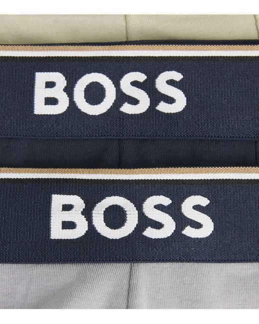 Boss Gray Stretch-Cotton Power Briefs for men