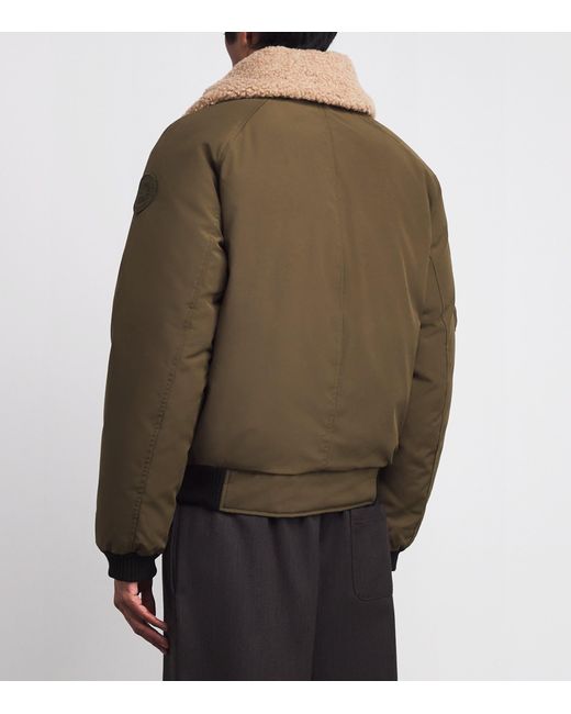 Canada Goose Green Down Chilliwack Aviator Bomber Jacket for men