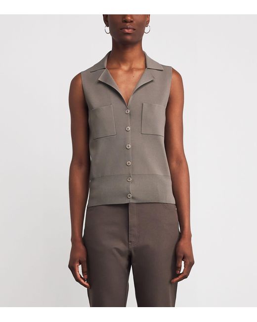 Joseph Brown Knit Milano Sweater Vest