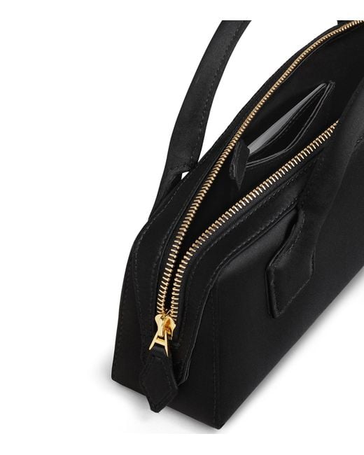 Alaïa Black Satin Le Teckel Top-Handle Bag
