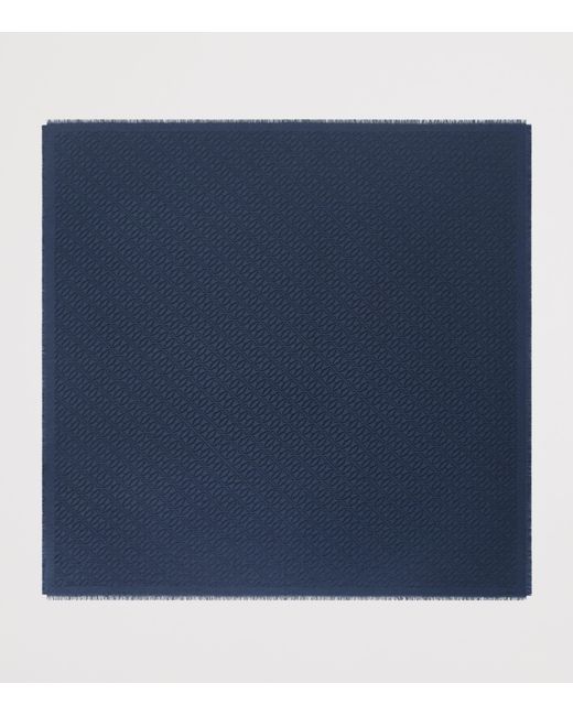 Cartier Blue Silk C De Shawl