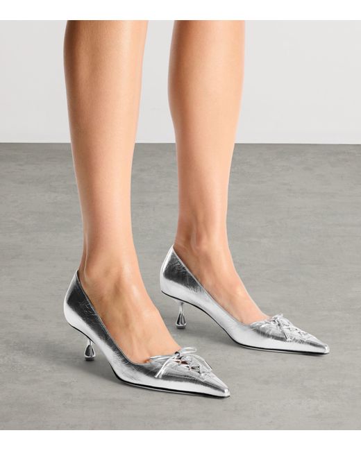 Jimmy Choo Scarlett 50 Metallic Lambskin Pumps