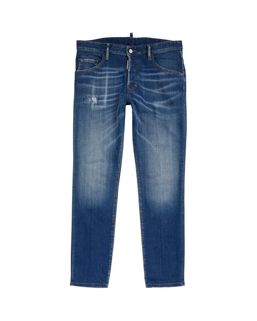 DSquared² Blue Skater Distressed Jeans for men