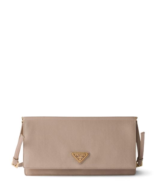 Prada Brown Mini Satin Cross-Body Bag