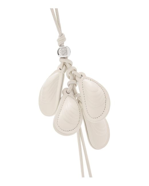 Loewe White Leather Multi-Shell Bag Charm