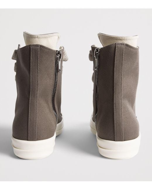 Rick Owens Brown Denim Jumbolace Sneakers for men