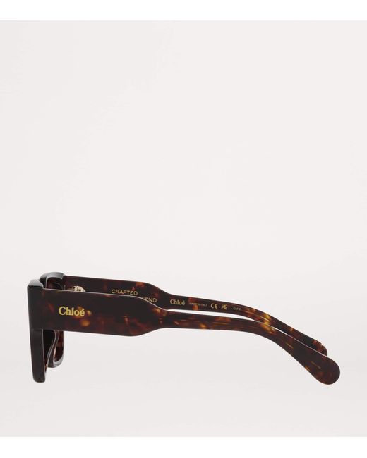 Chloé Brown Square Sunglasses