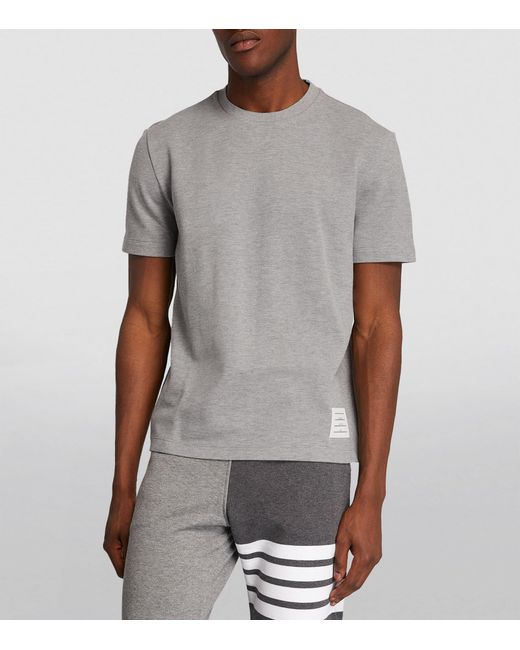 Thom Browne Gray 4-Bar Panel T-Shirt for men