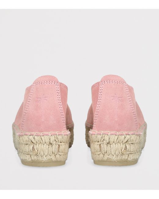 Manebí Pink Suede Hamptons Espadrilles