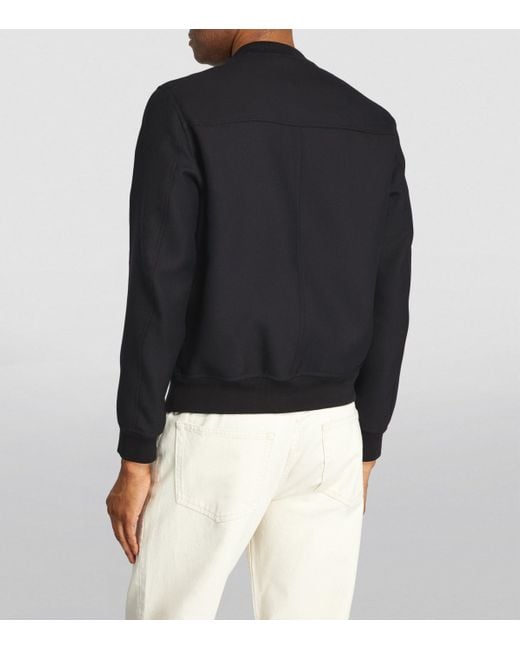 Sandro Black Zip-Up Bomber Jacket for men