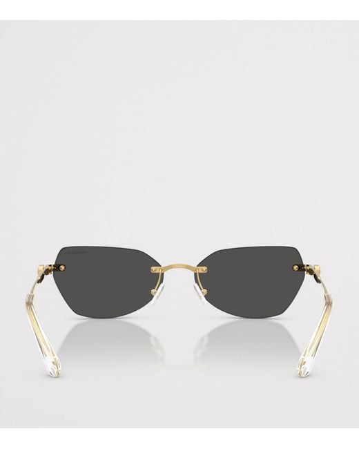 Swarovski Gray Sk7038 Irregular Sunglasses