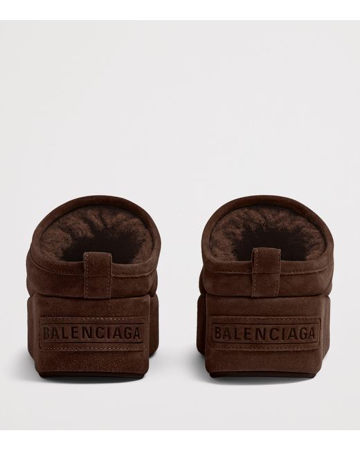 Balenciaga Brown Alaska Platform Mules