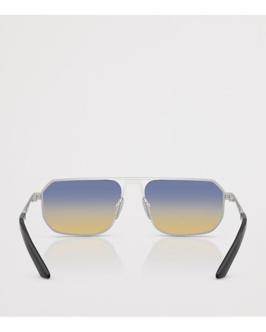 Prada Blue Steel Pillow Sunglasses for men