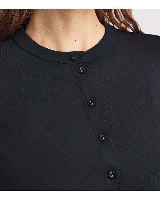 Skims Blue Smooth Lounge Cropped Cardigan