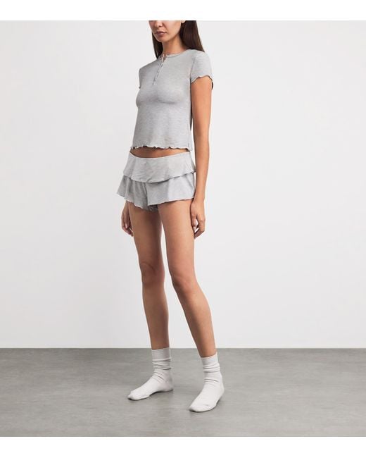 Skims Gray Sleep Short Pyjama Set