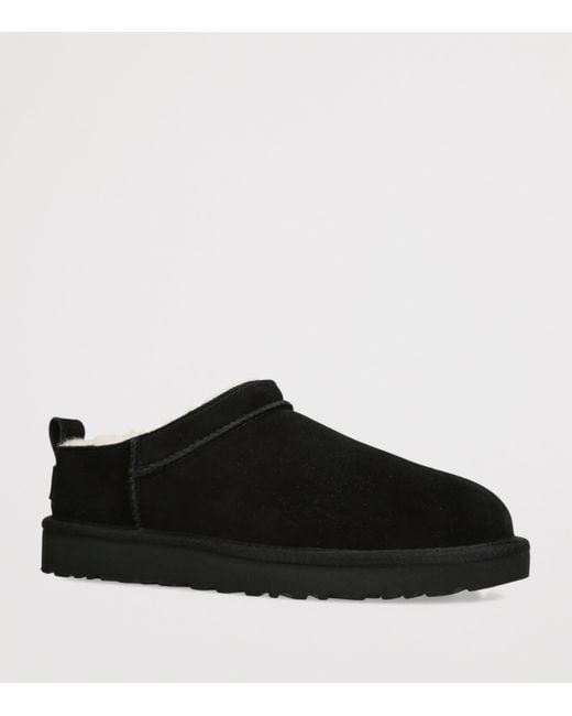 Ugg Black Suede Classic Micro Boots